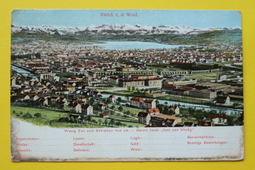 Ansichtskarte AK Zürich / von der Waid / 1900 / Straßen – Häuser – Gebäude – Brücken
